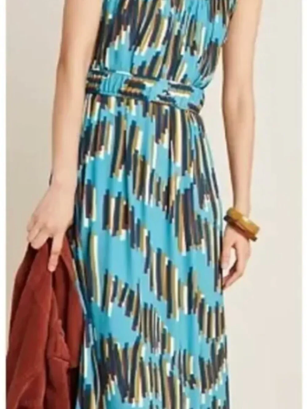 Corey Lynn Calter Carreaux Midi Dress Style No. 4130024090055 Color: BLUE MOTIF - Picture 3 of 8